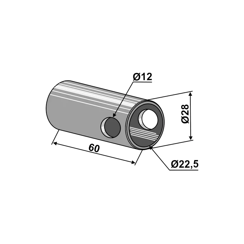 IHOF Reduzierbuchse mit Bohrung Kat  2-1 /  22,5 - 28 mm verzinkt (658-221)