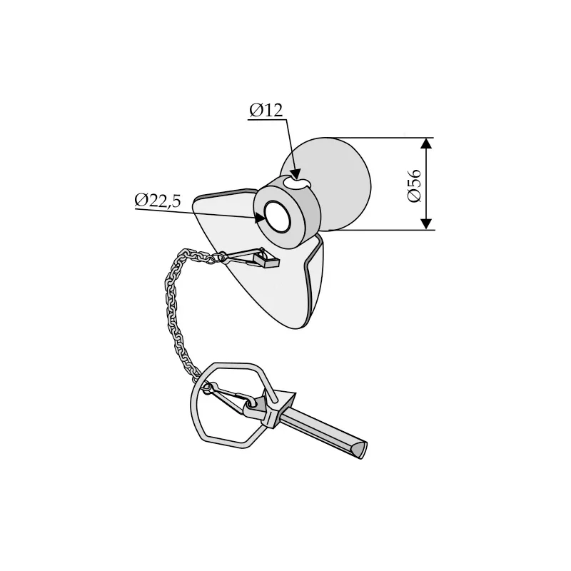 Unterlenkerfangprofil Kat  2-1 /  22 - 56 mm verzinkt