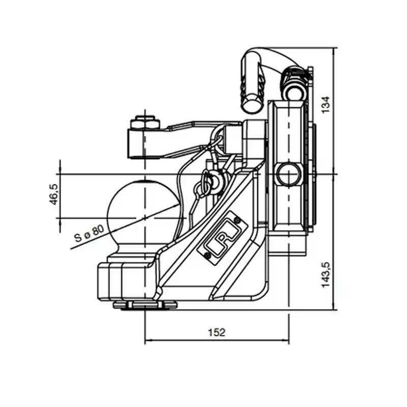 K80 Kugeleinsatz 330mm Deutz Fendt, Fiatagri New Holland Valmet
