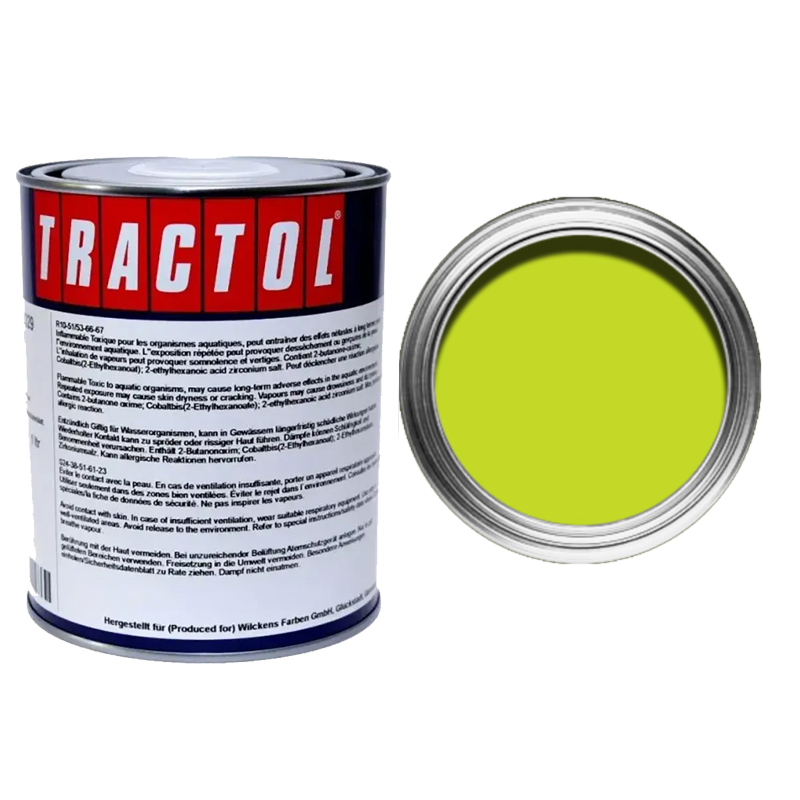 Tractol Lack 329 P141236 MB Trac gelbgruen Stoß-, Schlag-, und Kratzfestigkeit