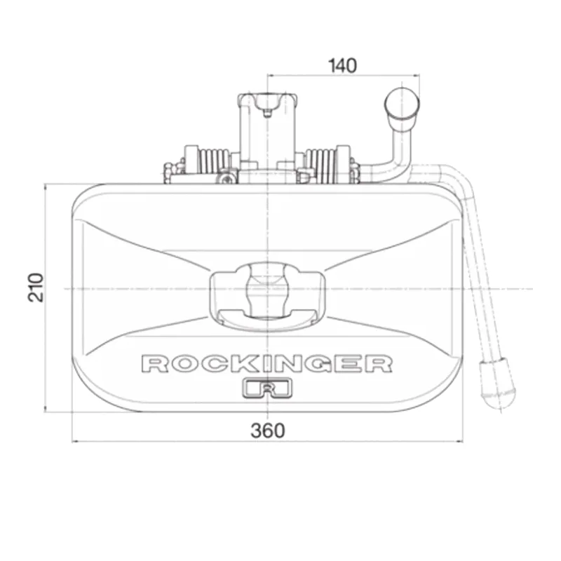 Rockinger RO841B50000 LKW-Zugmaul Flansch 160 x 100 mm für 40er Zugöse