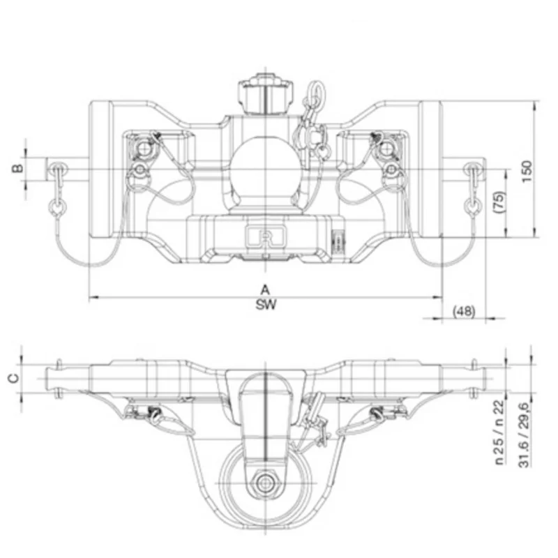 Kugeleinsatz K80 Rockinger RO825A2340C 322mm