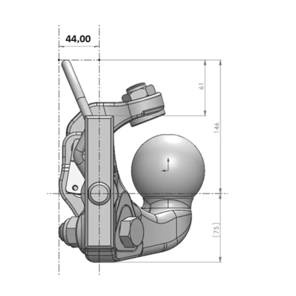 Kugeleinsatz K80 Scharmüller light 05.6335.55-A11 335mm für AGCO MF