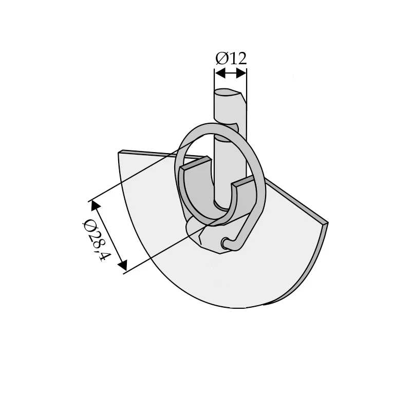Fangschale I-HOF Kat 2 /  28,7 - 12 mm verzinkt 