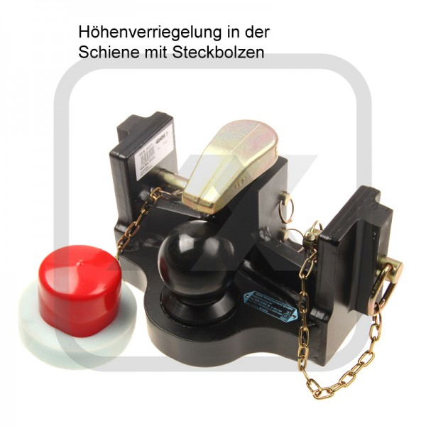 Landwirtschaft Cramer Zugkugel K80, 335mm Schiene, passend für CASE I H, CLAAS, DEUTZ, MF