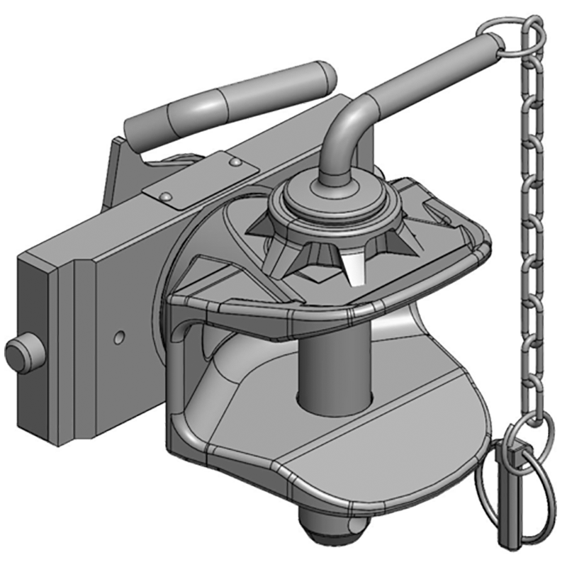 Traktorentechnik Anhängetechnik Scharmüller Zugmaul Standard mit Adapterplatte #05.2009.260-A02