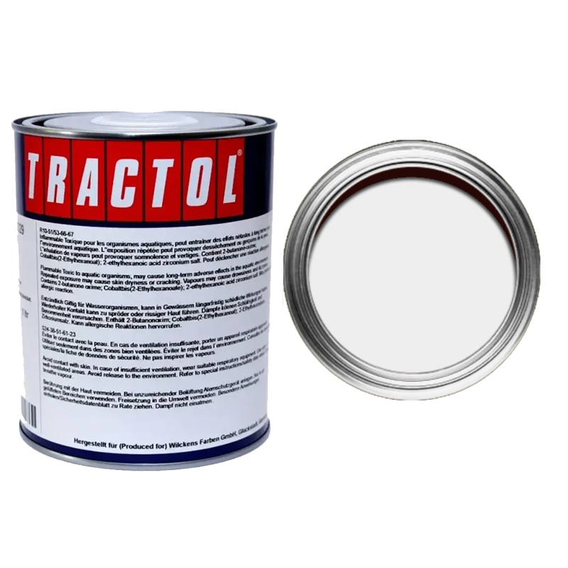 Tractol Lack 329 P141224 Case weiss D Serie Stoß-, Schlag-, und Kratzfestigkeit